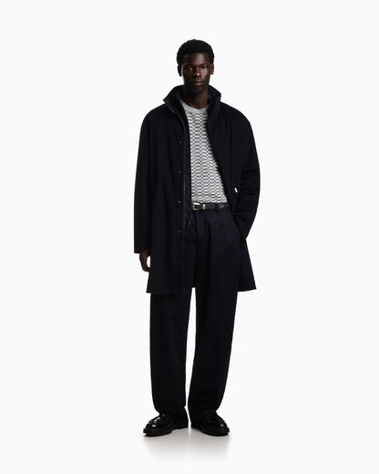 Op-art textured virgin wool jumper