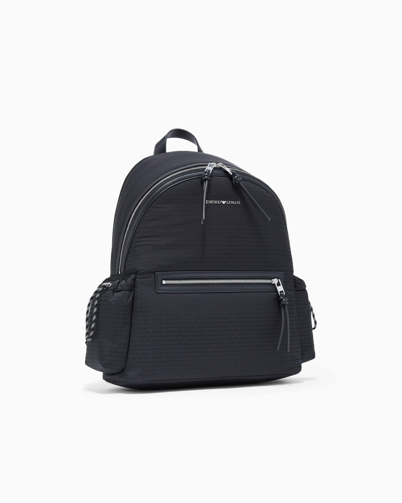 Nylon backpack with monogram lettering