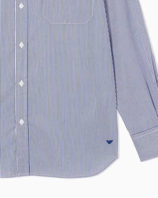 Travel Essential striped button-down shirt