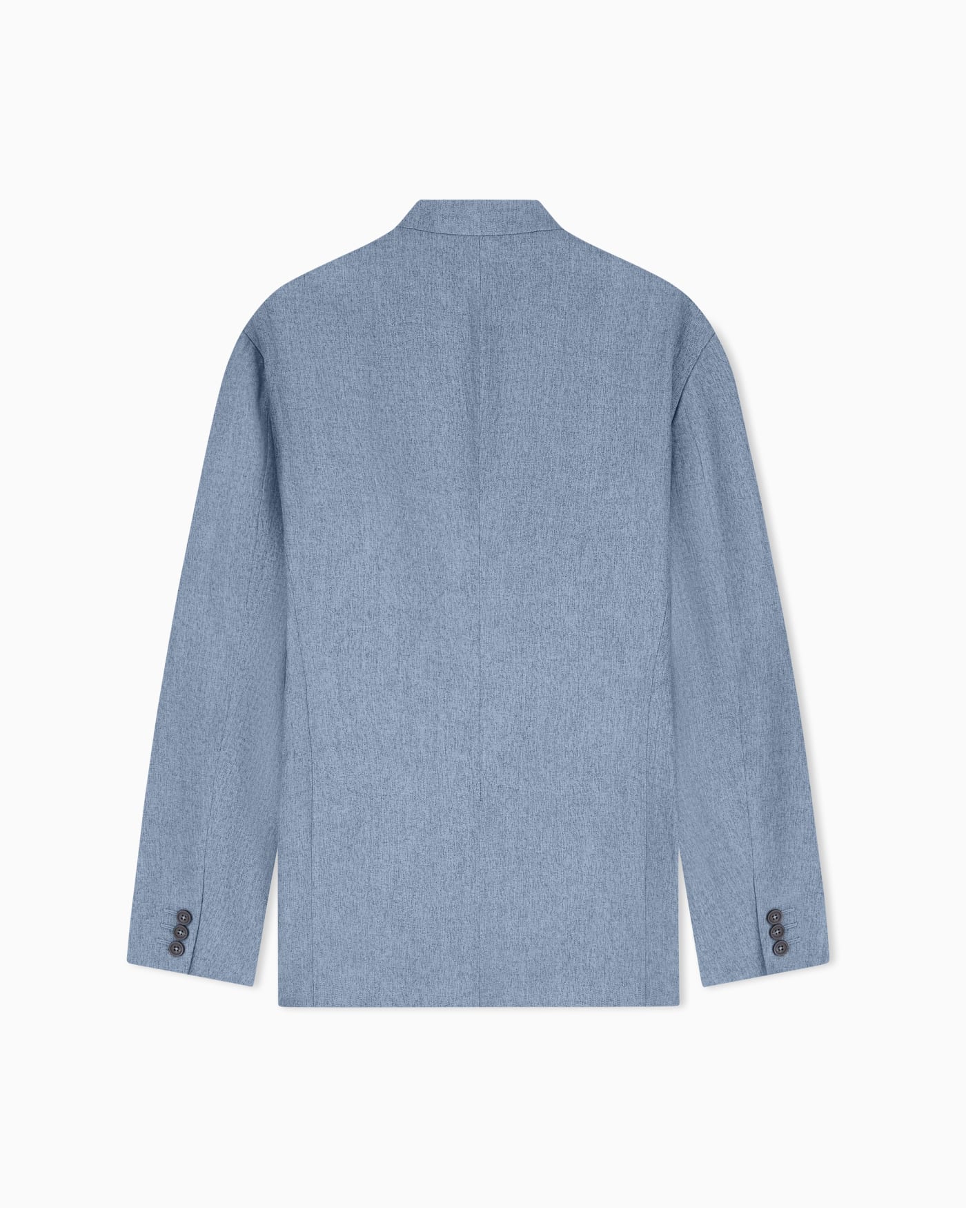 Icon jacket with diagonal fastening in textured mouliné linen satin