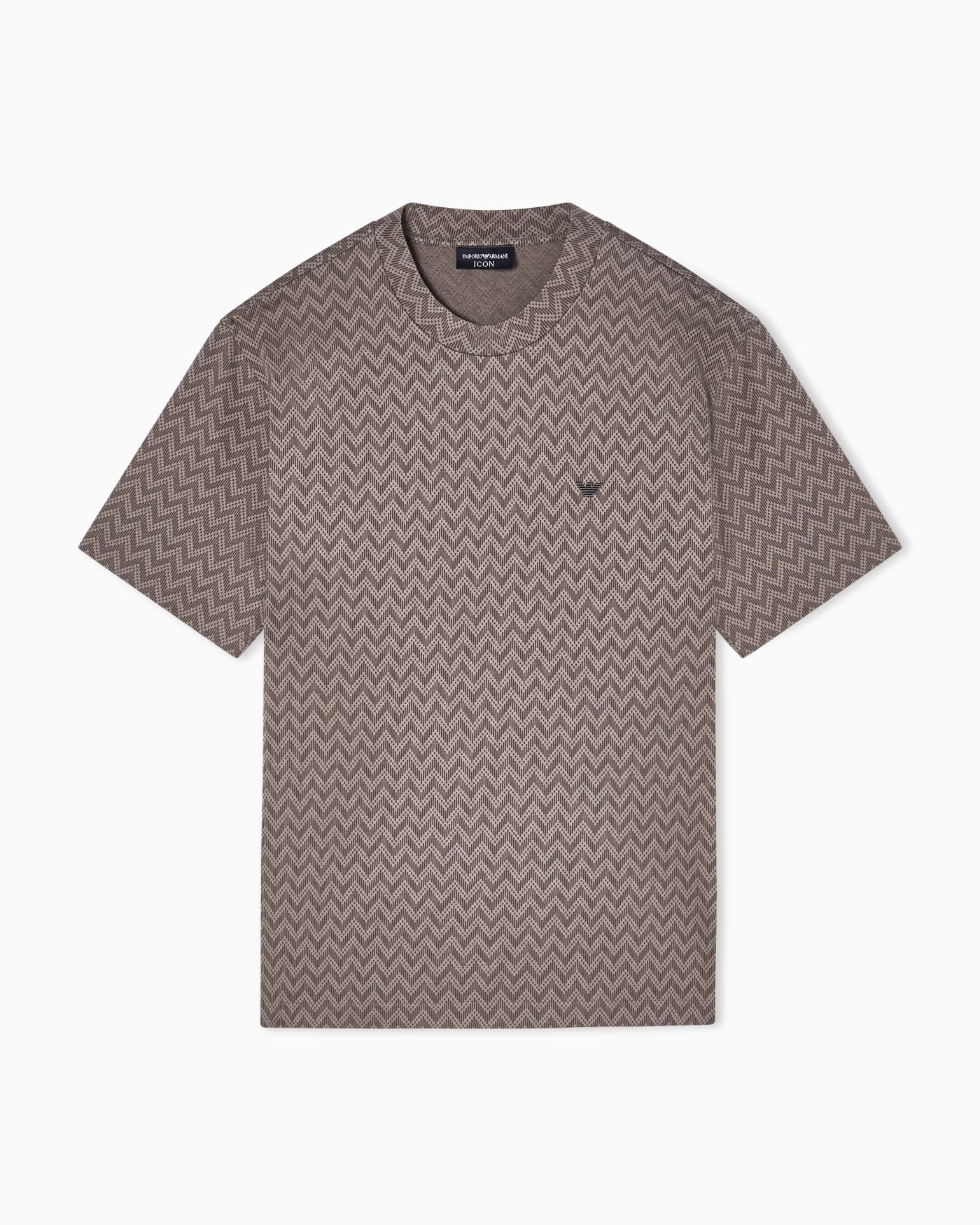 Jersey t-shirt in pure cotton jacquard Capsule Icon