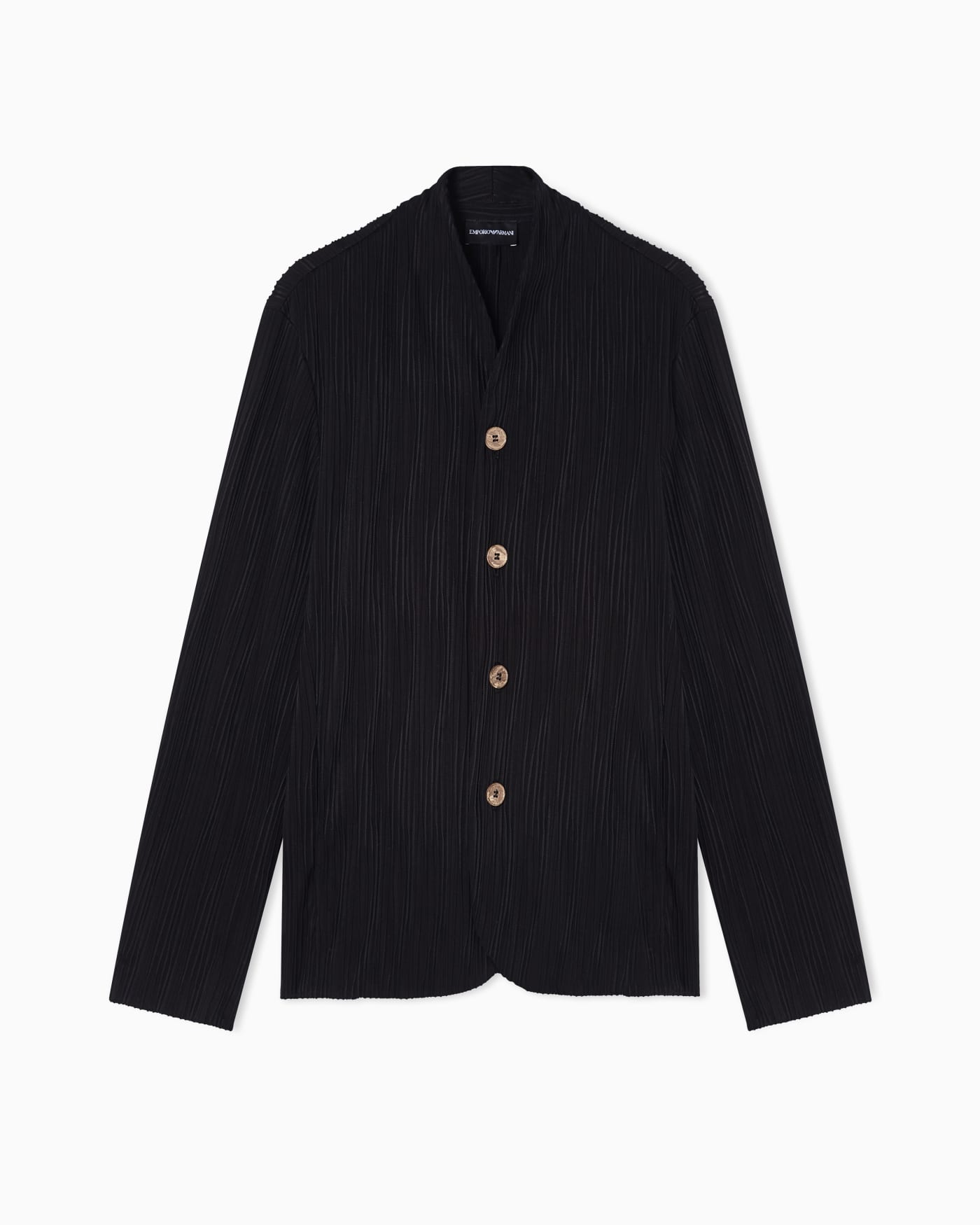 Pleated effect fabric blazer