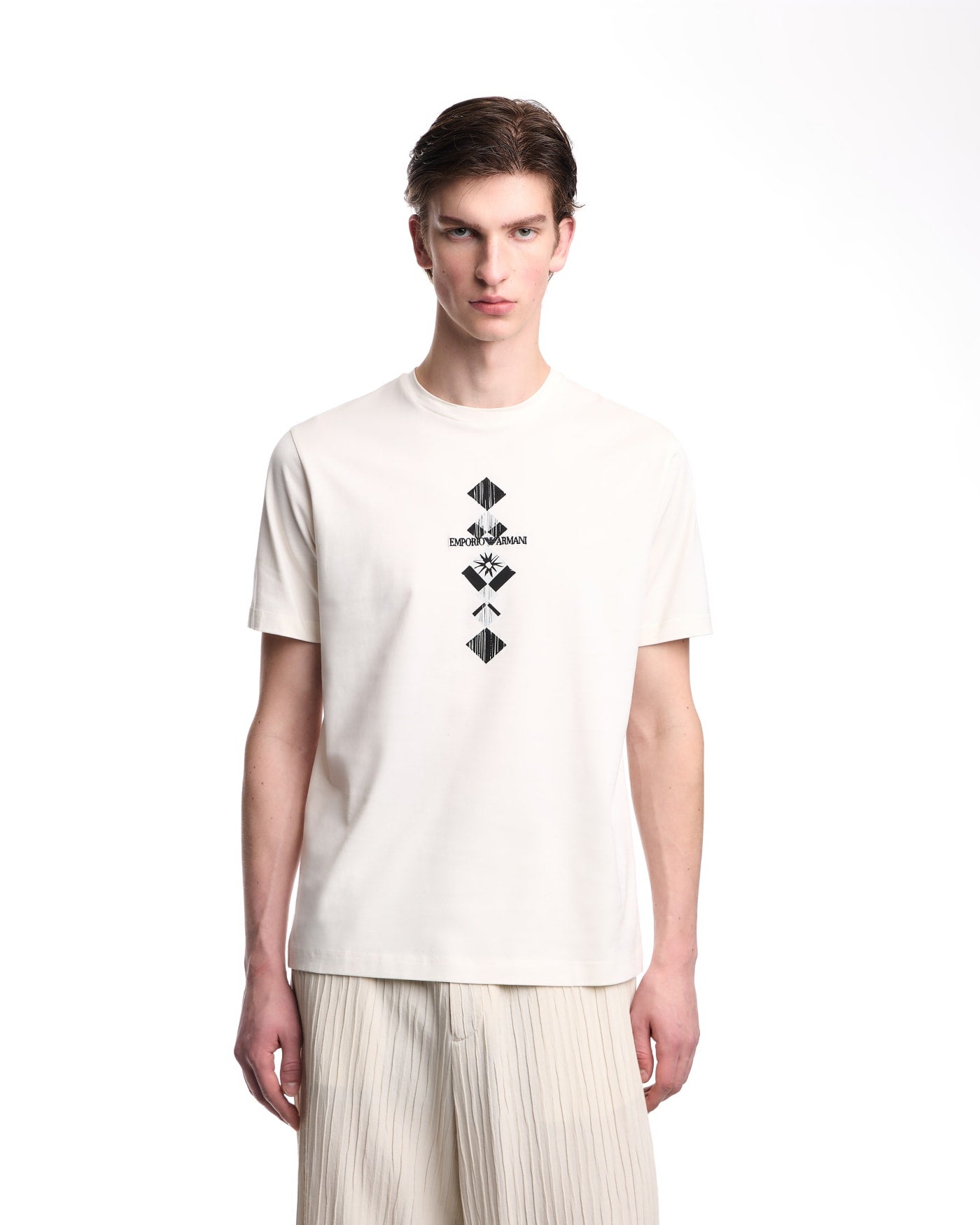 Jersey T-shirt with tribal print