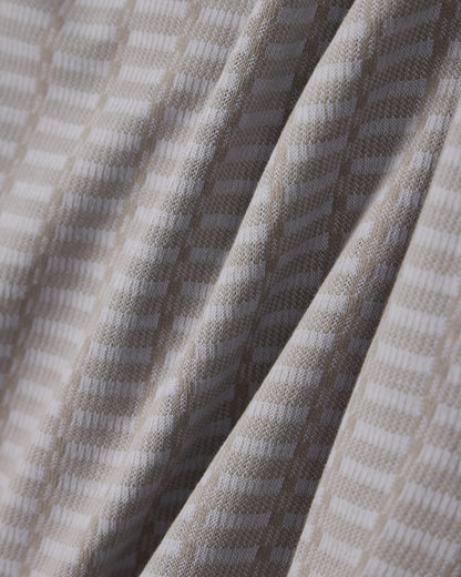 Jersey jacquard knit-effect T-shirt