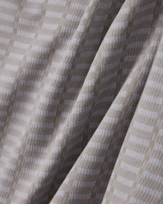 Jersey jacquard knit-effect T-shirt
