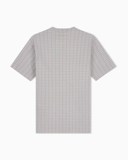 Jersey jacquard knit-effect T-shirt