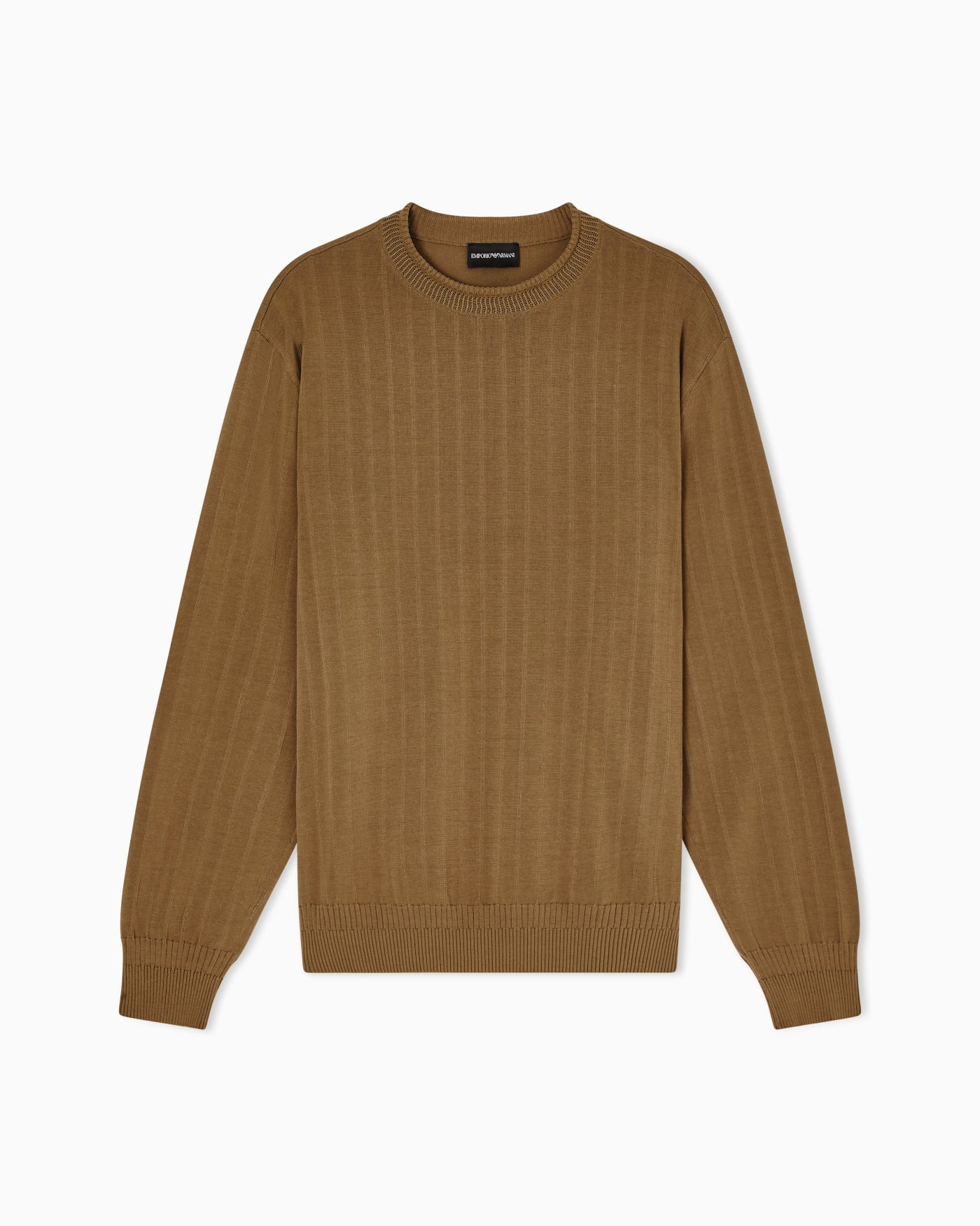 Ribbed-effect tuck stitch jumper