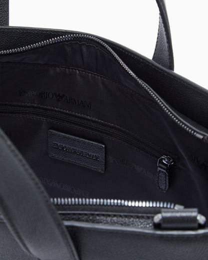 Business bag in tumbled leather