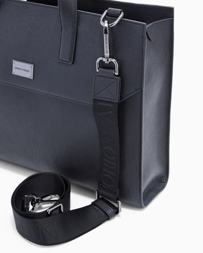 Business bag in tumbled leather