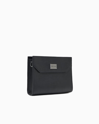 Shoulder bag in tumbled leather