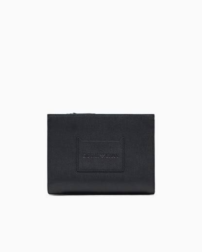 Shoulder bag in tumbled leather