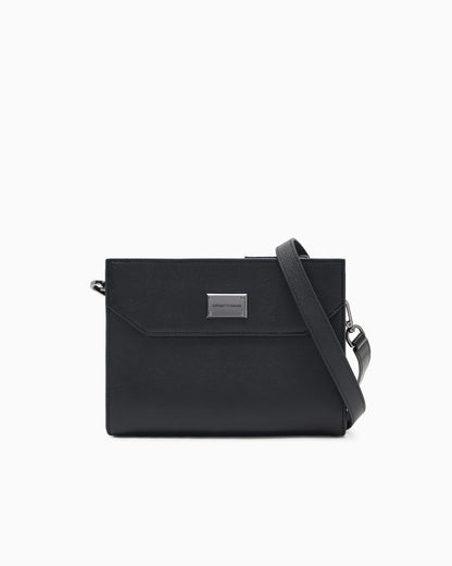 Shoulder bag in tumbled leather