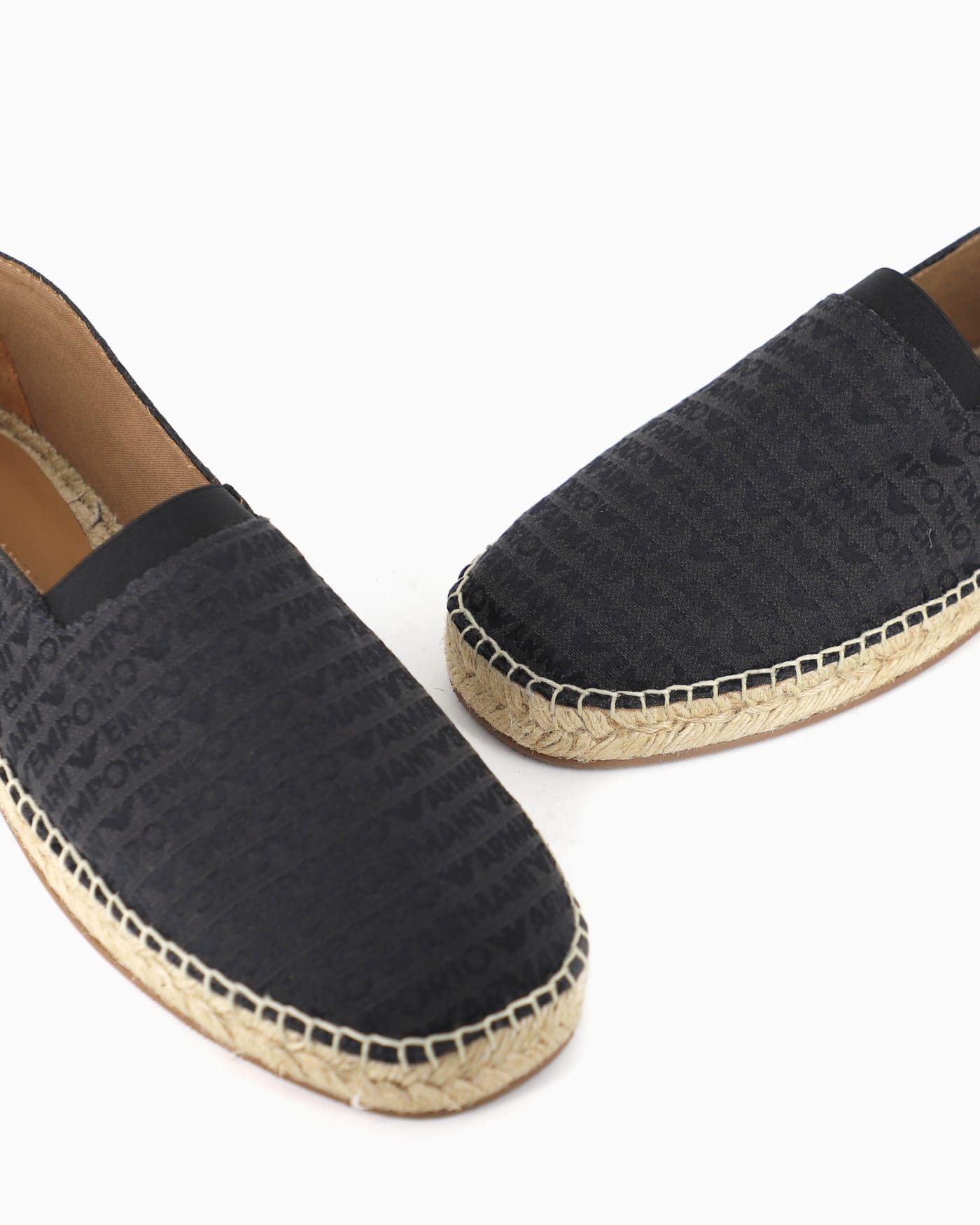 Jacquard espadrilles with all-over logo lettering
