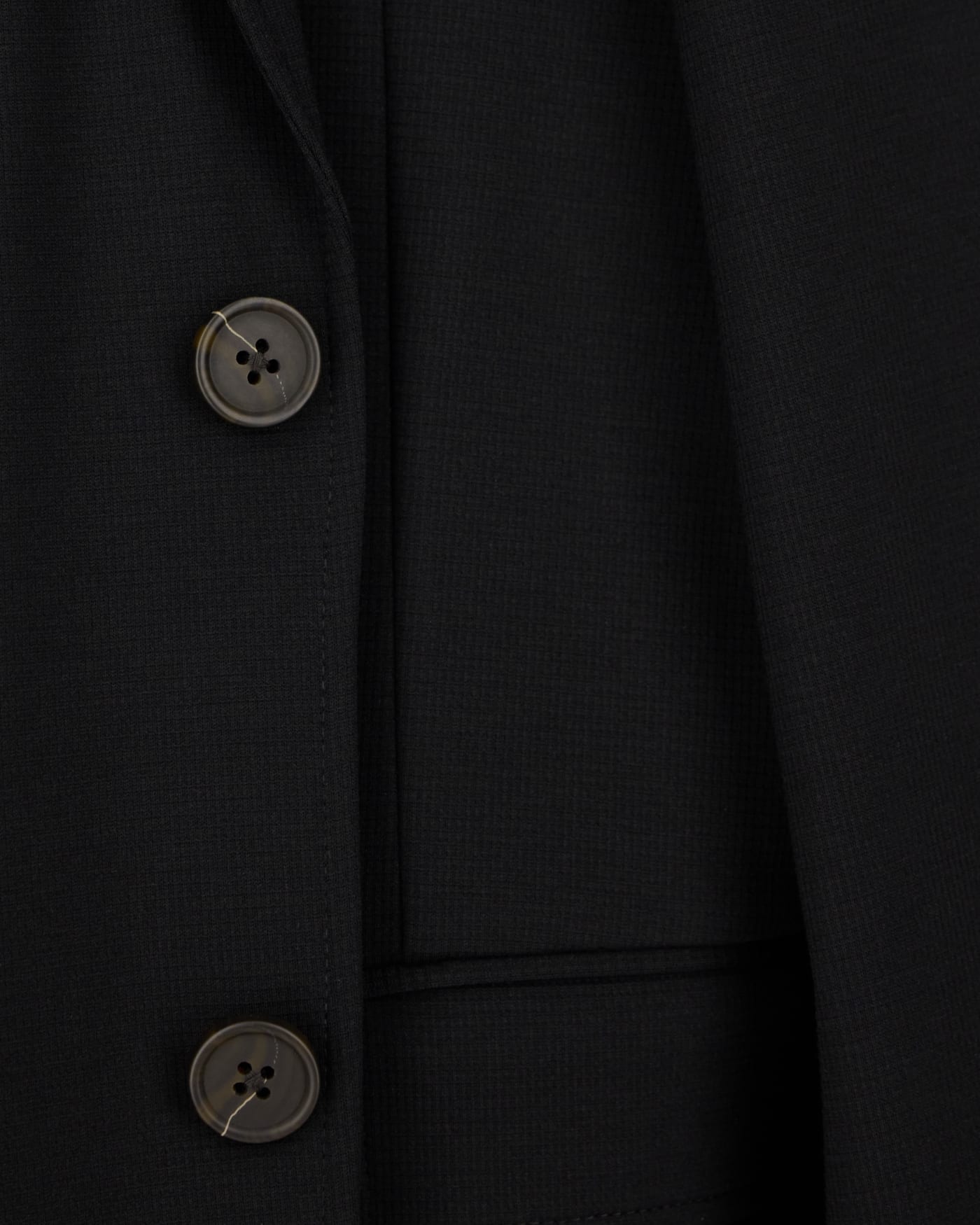 Single-breasted jacket in waffle-effect armure fabric