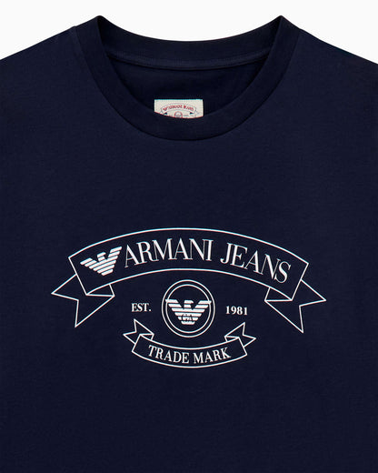Jersey shirt with armani jeans print