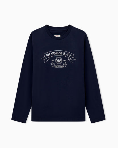 Jersey shirt with armani jeans print