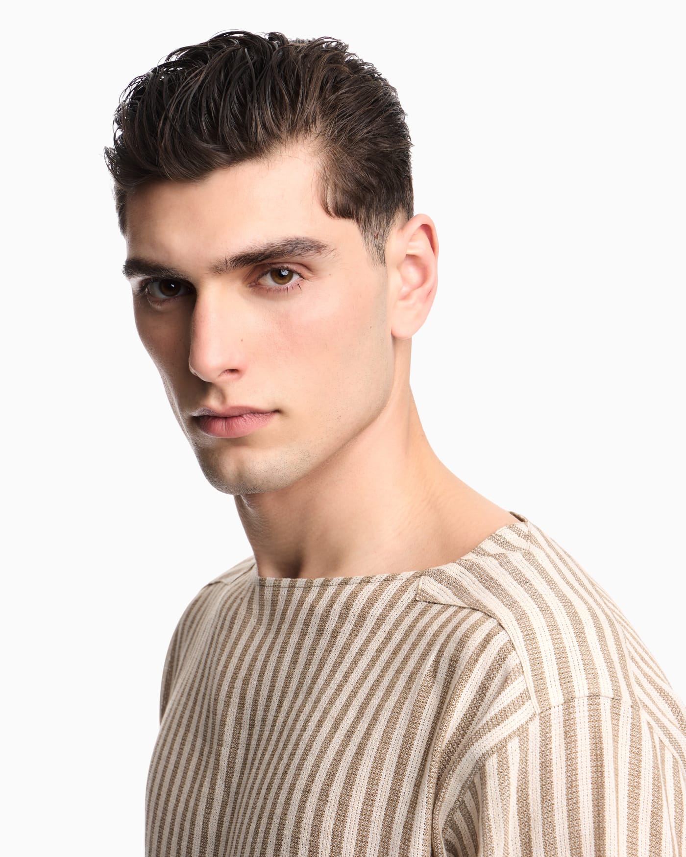Jute-effect linen jumper