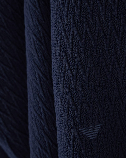 Chevron jacquard knit sweater