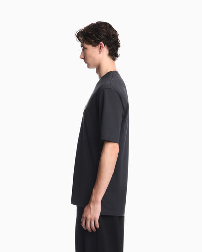 Piqué jersey T-shirt with embroidered raised logo