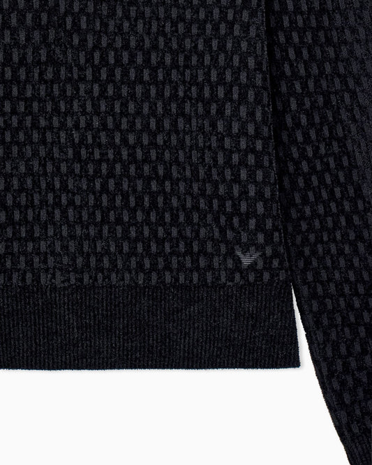 Signature Capsule textured virgin wool buttoned sweater