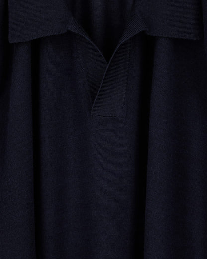 Virgin wool and silk polo neck sweater
