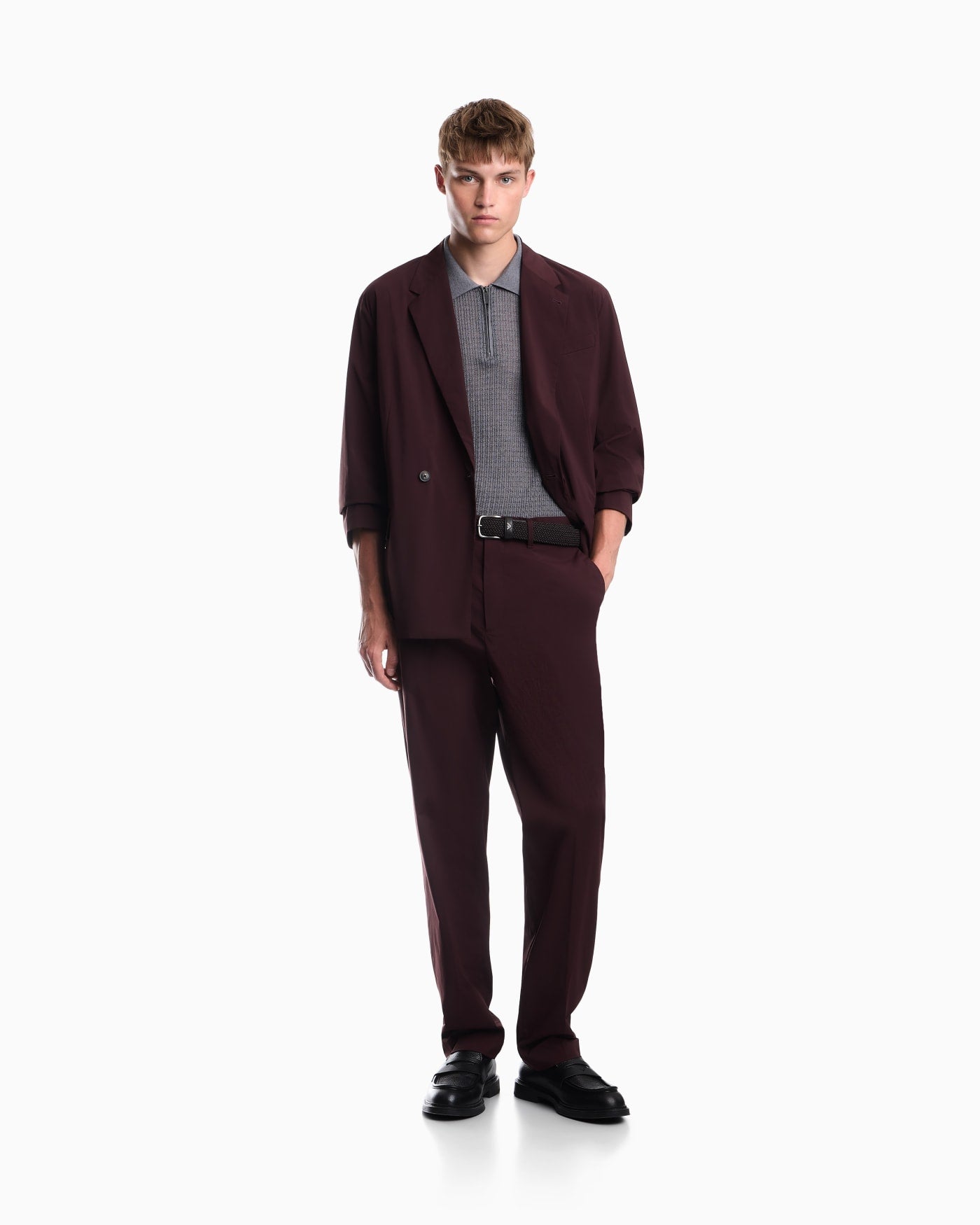 Regular fit blazer in stretch fabric