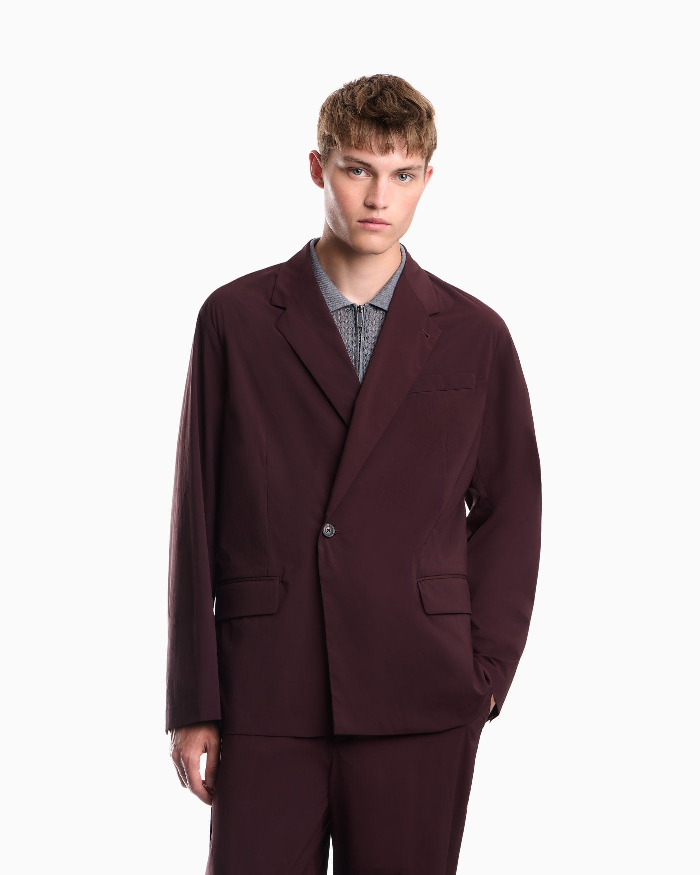 Regular fit blazer in stretch fabric