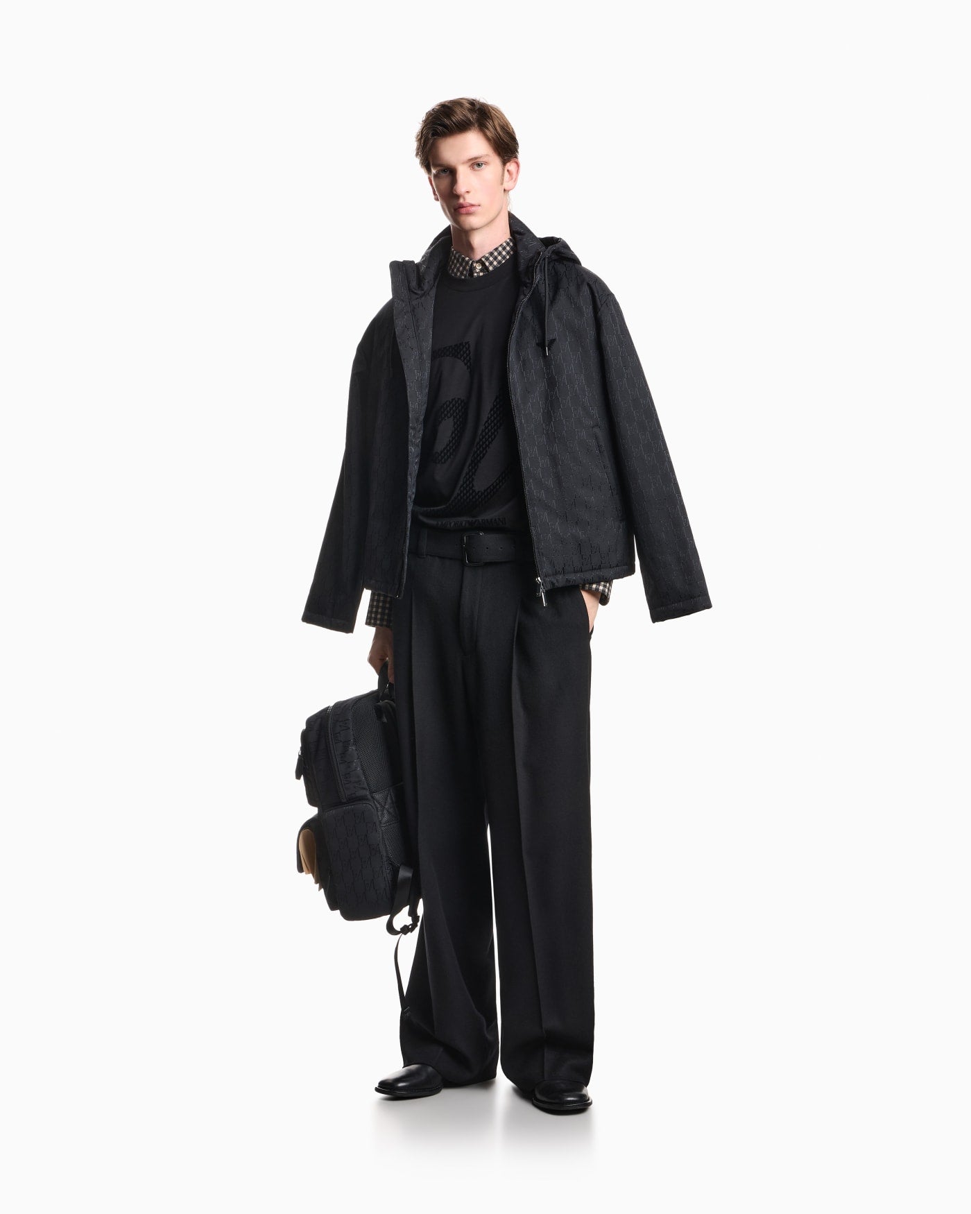 T-shirt in mixed lyocell jersey with maxi flock logo