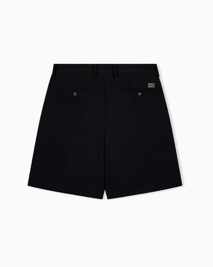 Bermuda shorts in seersucker with down and feather padding
