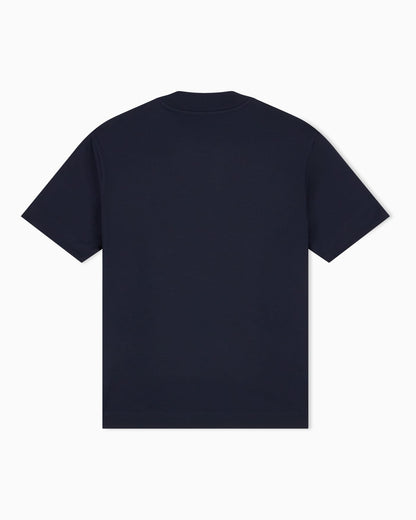 Jersey T-shirt with micro eagle embroidery
