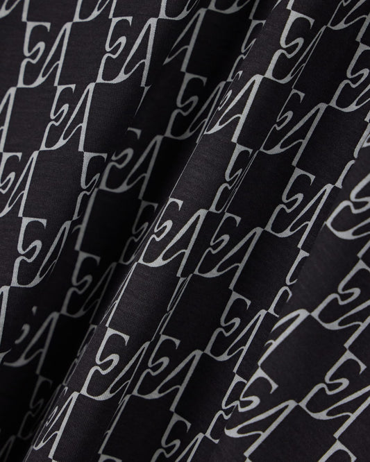 Jersey T-shirt in lyocell blend with all-over logo print