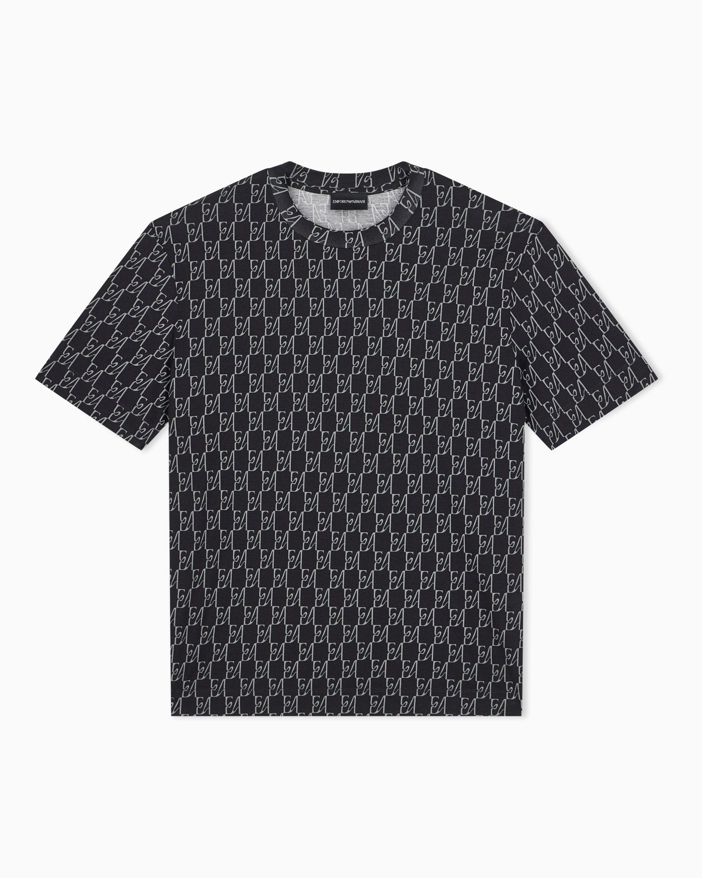 Jersey T-shirt in lyocell blend with all-over logo print