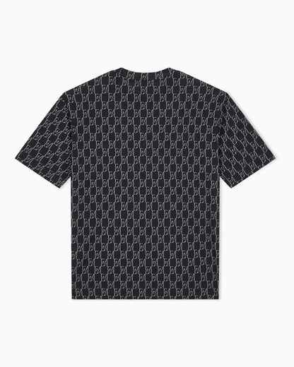 Jersey T-shirt in lyocell blend with all-over logo print