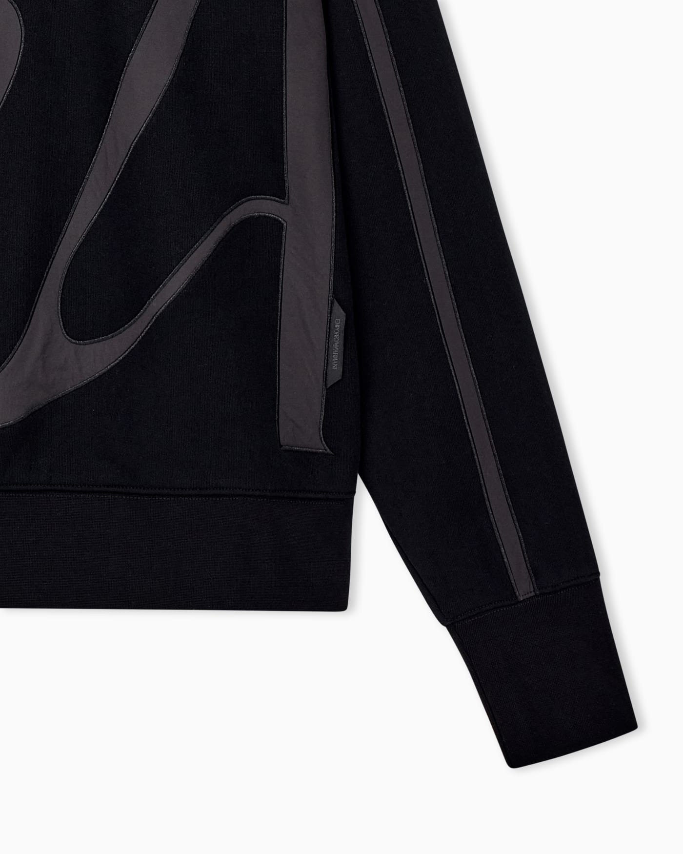 French terry jersey hoodie with oversized ea embroidery