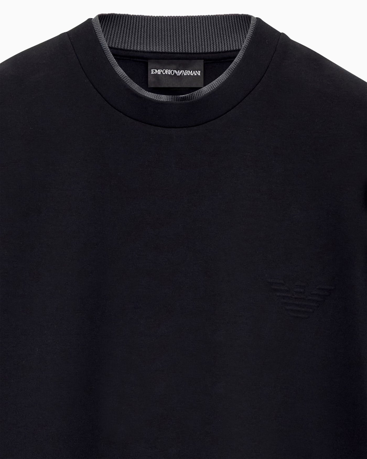 Double jersey sweatshirt with eagle embroidery