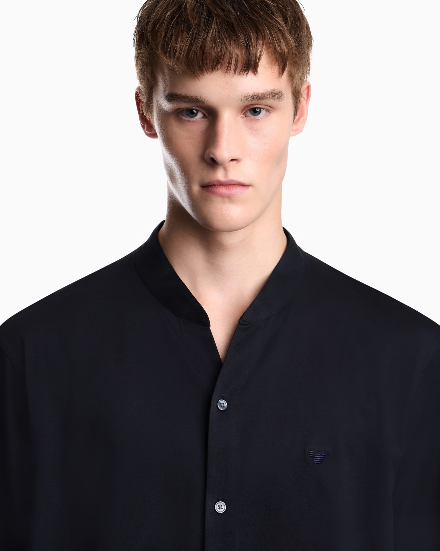 Shirt in cotton jersey with regular fit