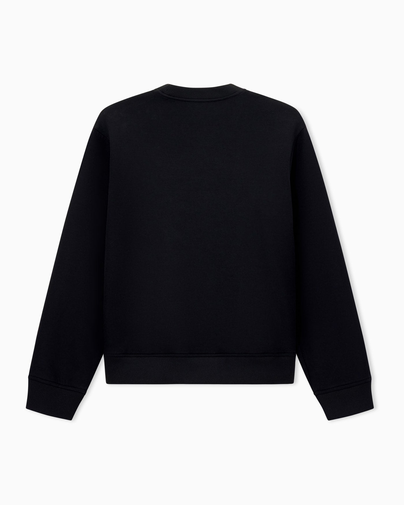 Double jersey sweatshirt with large flocked logo