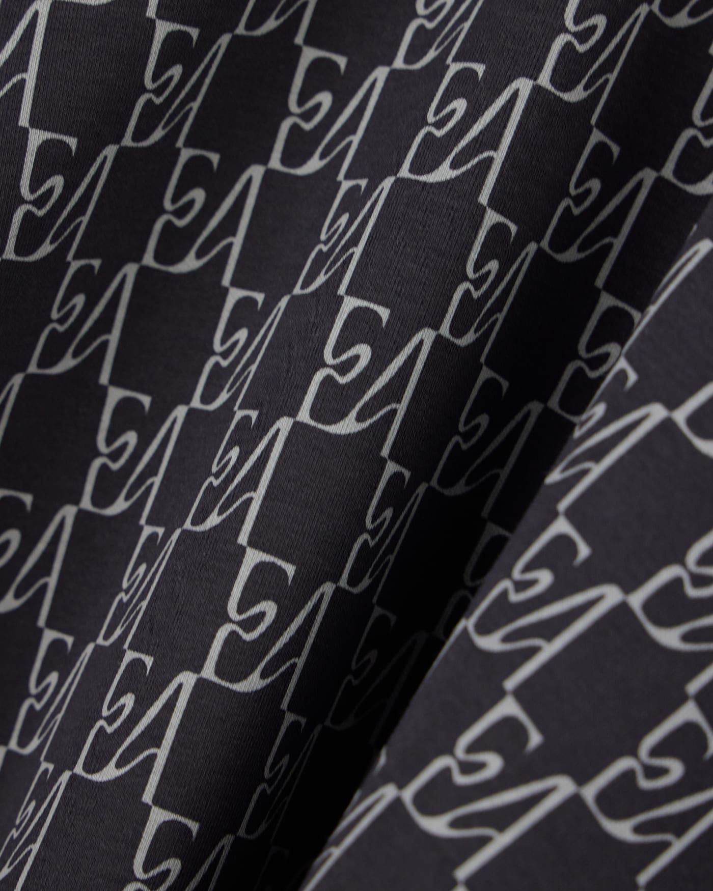 Double jersey hoodie with all-over logo print