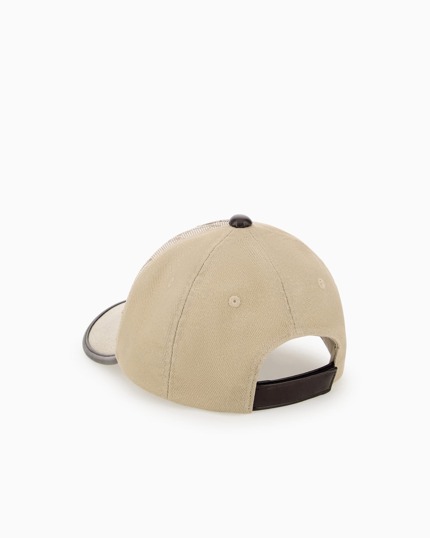 Baseball hat with a monogram pattern and adjustable strap