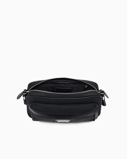 Crossbody messenger bag with zip and adjustable strap