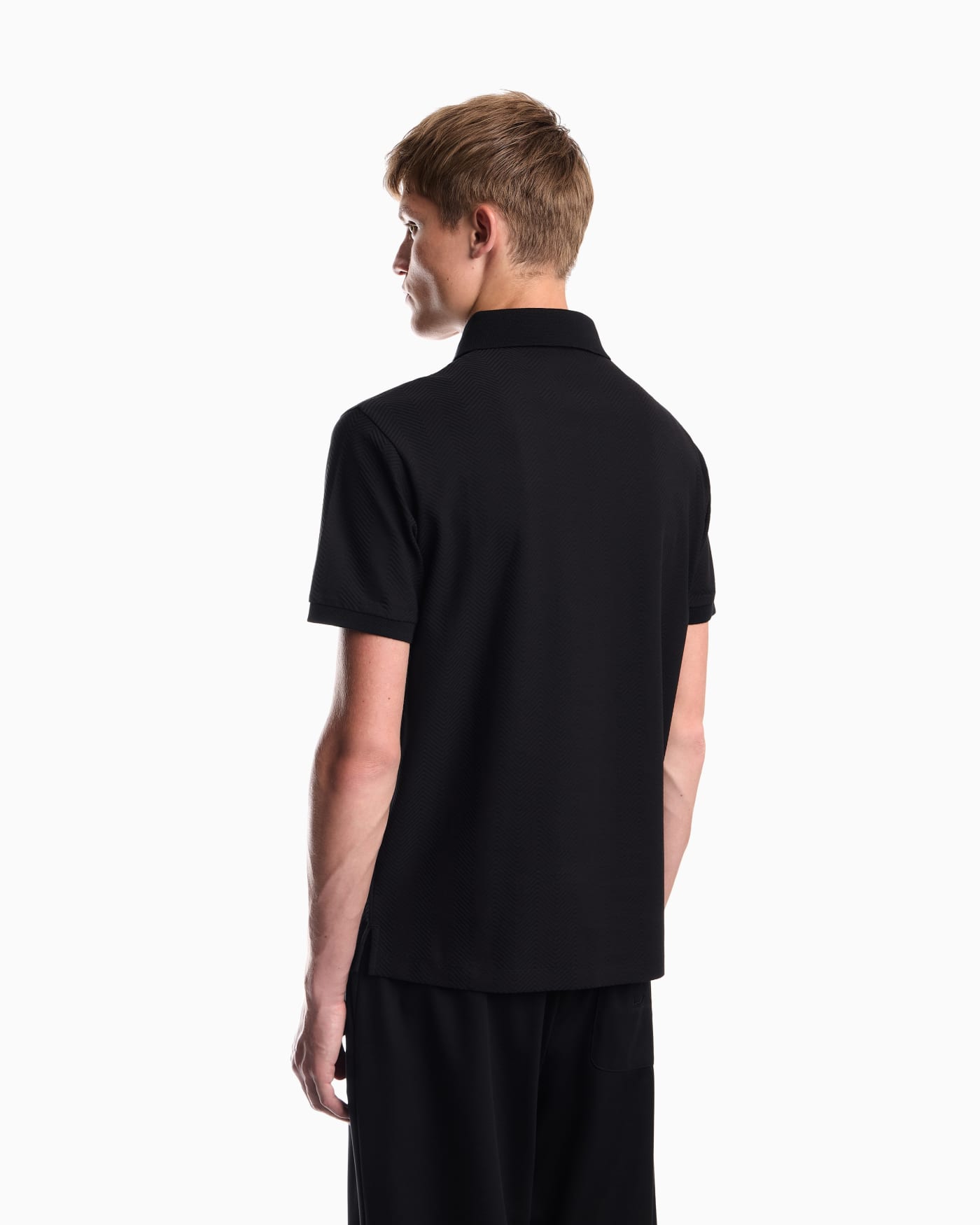 Jacquard jersey polo