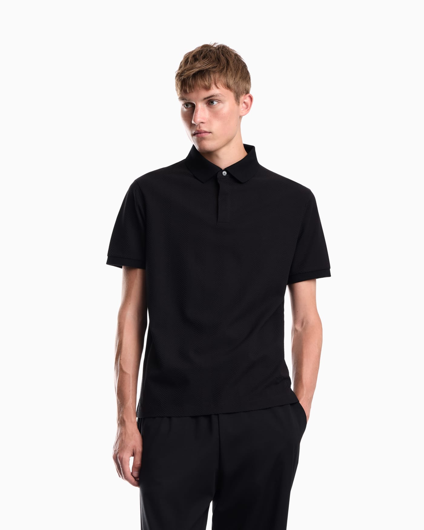 Jacquard jersey polo