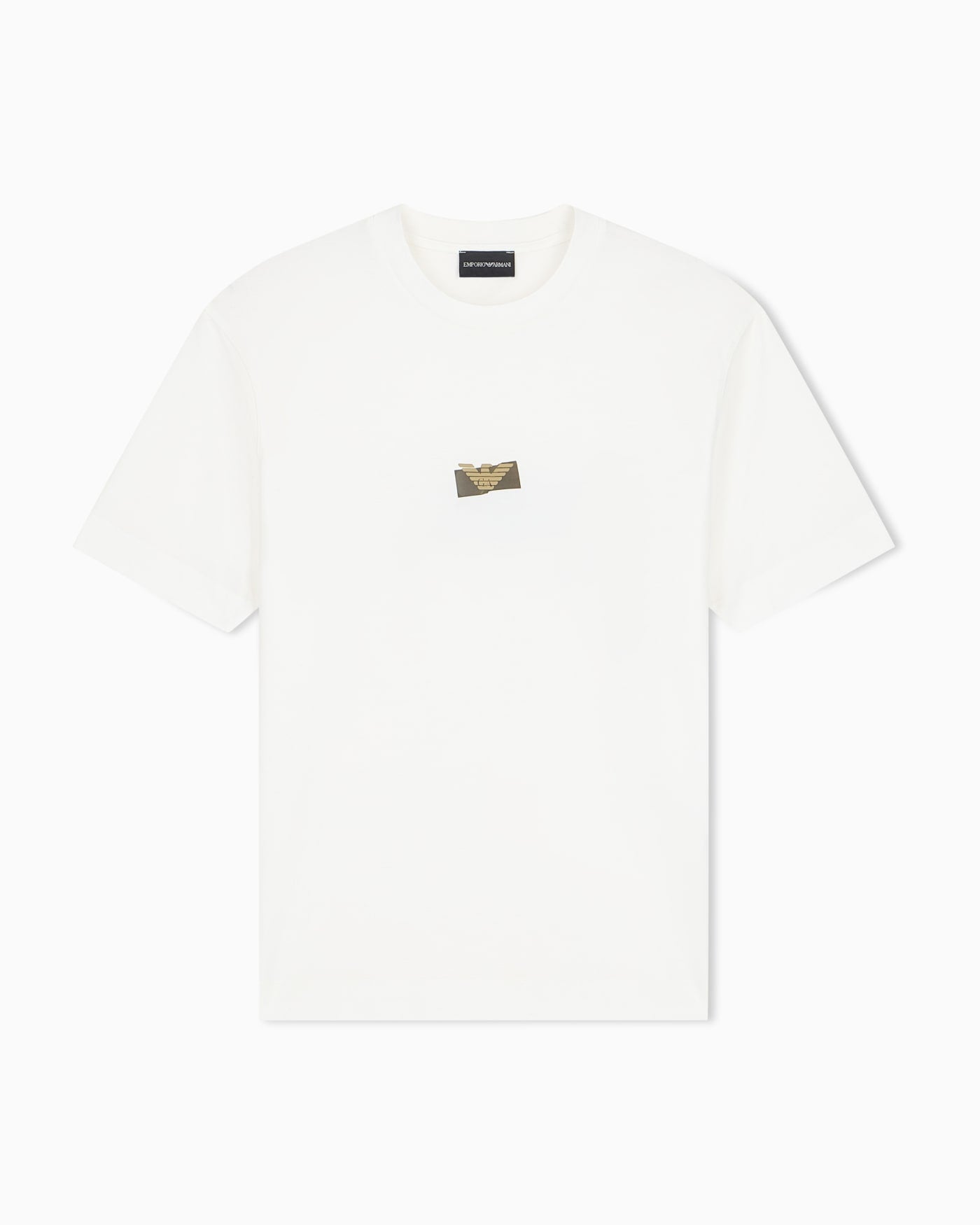 Jersey T-shirt in lyocell blend with embossed eagle and logo print