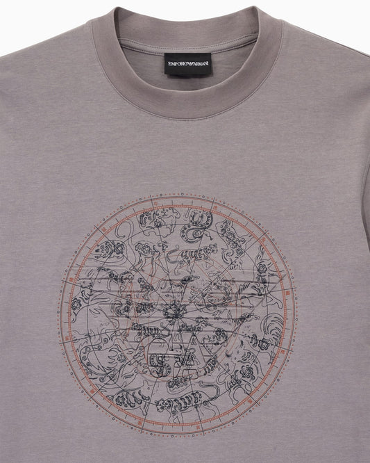 Heavy jersey T-shirt with print and eagle Hong Kong Capsule collection