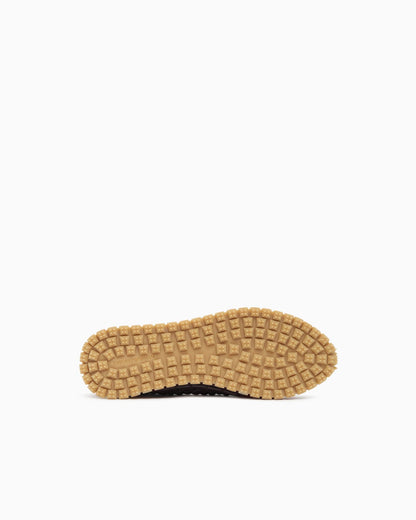 Sneakers with woven design and rugged rubber sole