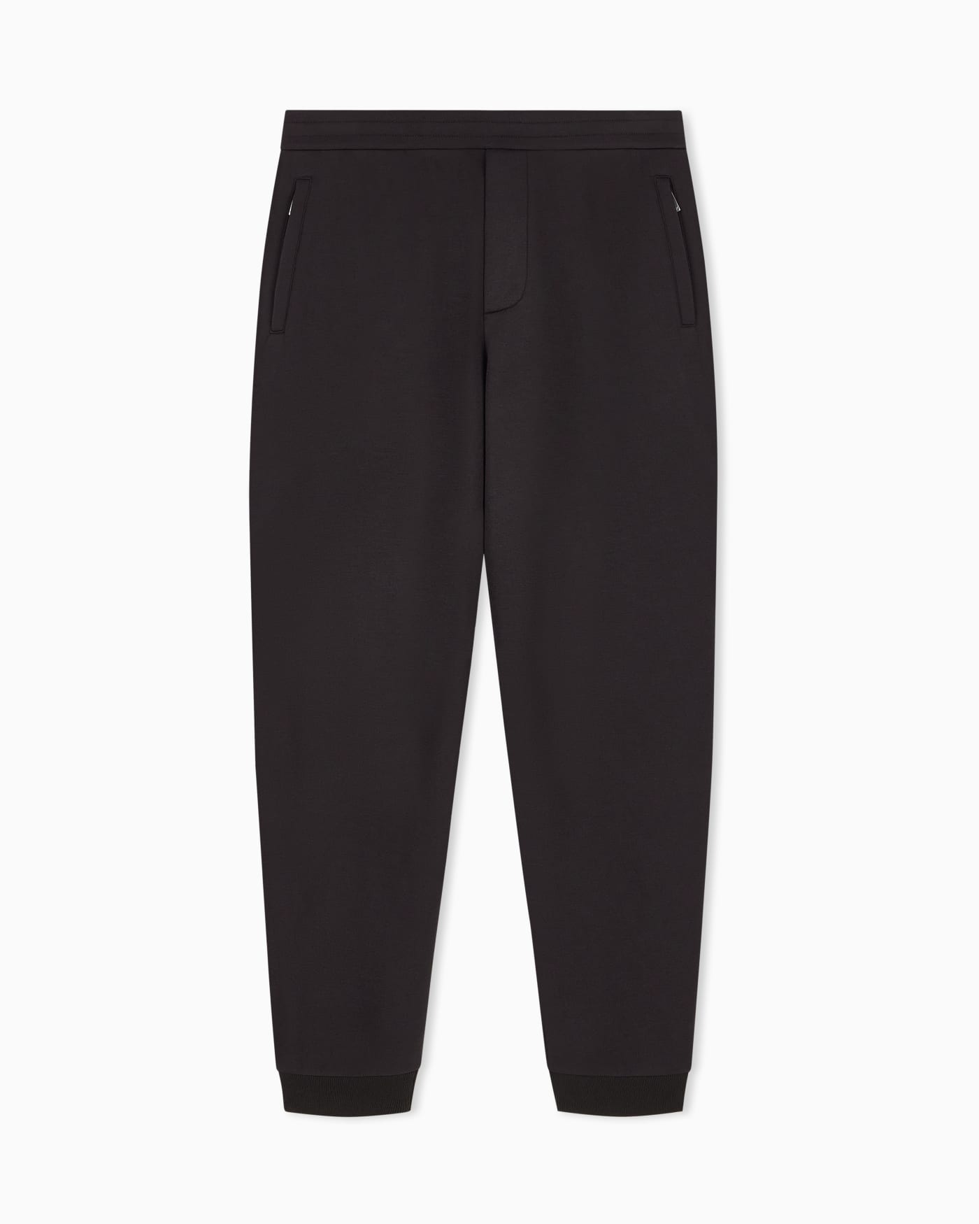 Modal fleece jogger trousers with ribbed cuffs