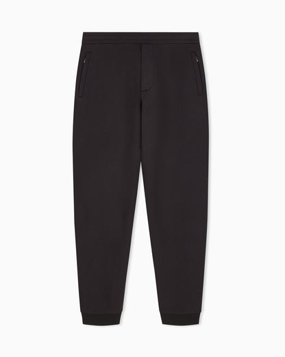 Modal fleece jogger trousers with ribbed cuffs