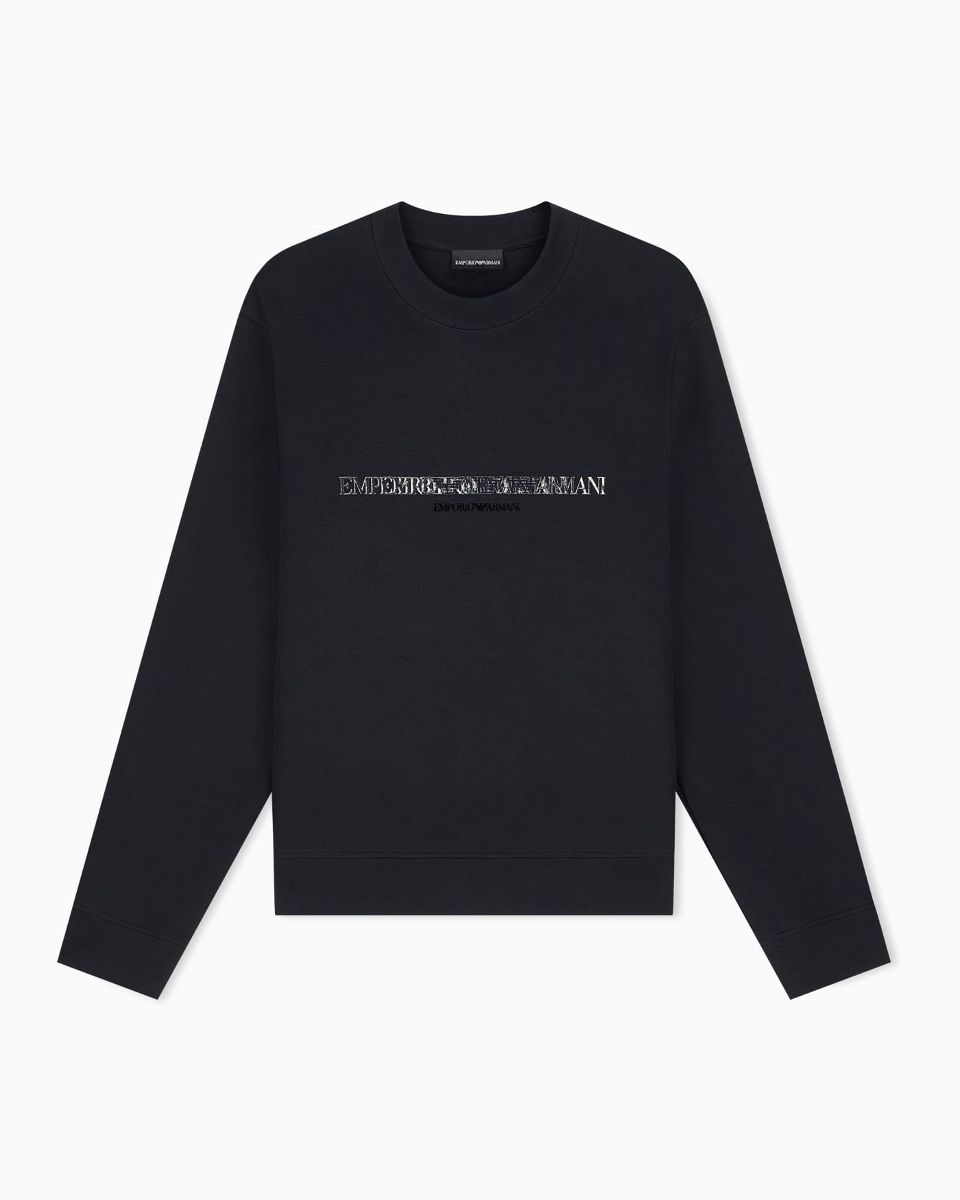Double jersey sweatshirt with contrasting logo