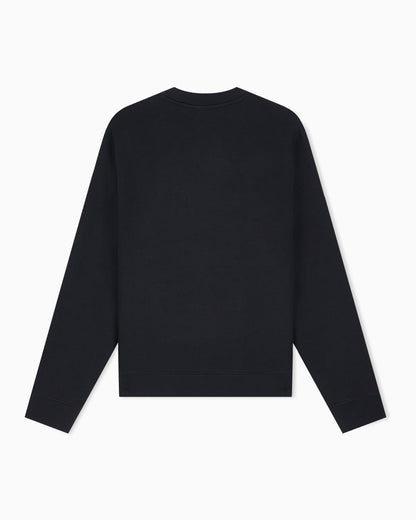 Double jersey sweatshirt with contrasting logo