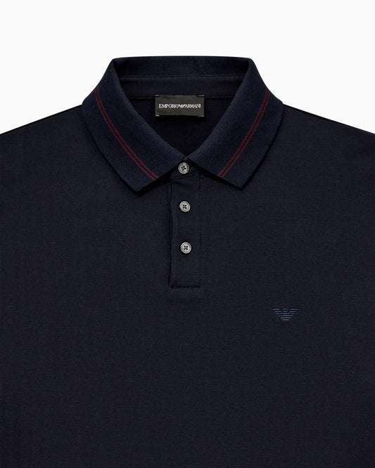 Piqué polo with embroidered logo